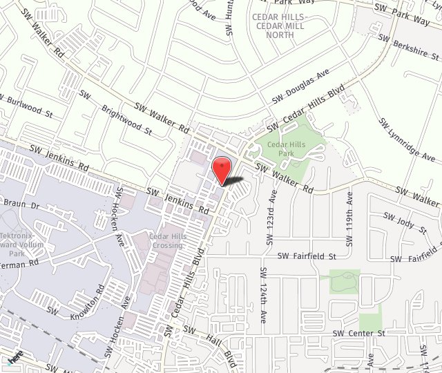 Location Map: 2695 Southwest Cedar Hills Blvd. Beaverton, OR 97005